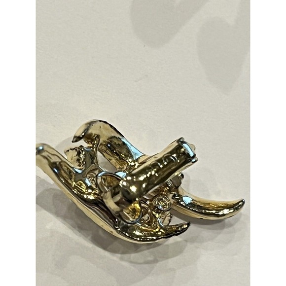 CORO Signed Vintage Earrings Lot of (2 pair) Rhinestone Screw & Clip A11… - Picture 12 of 12